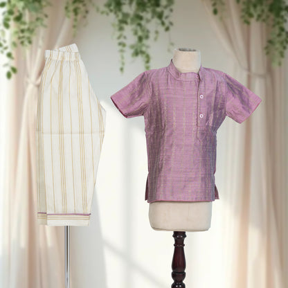 Boys Baby Pink Kurta Set