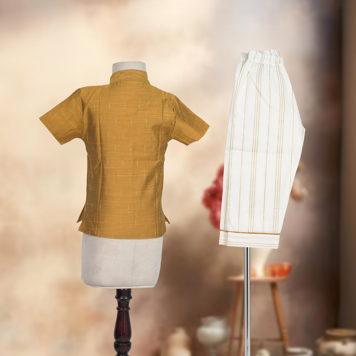 Boys Goldenish Kurta Set