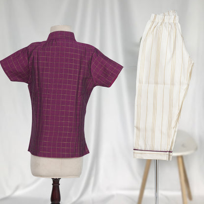 Boys Grape Kurta Set
