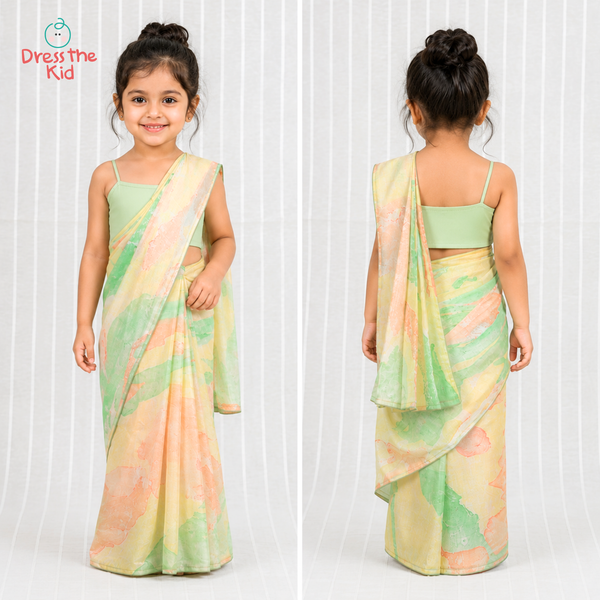 Pastel Marble Cotton Saree