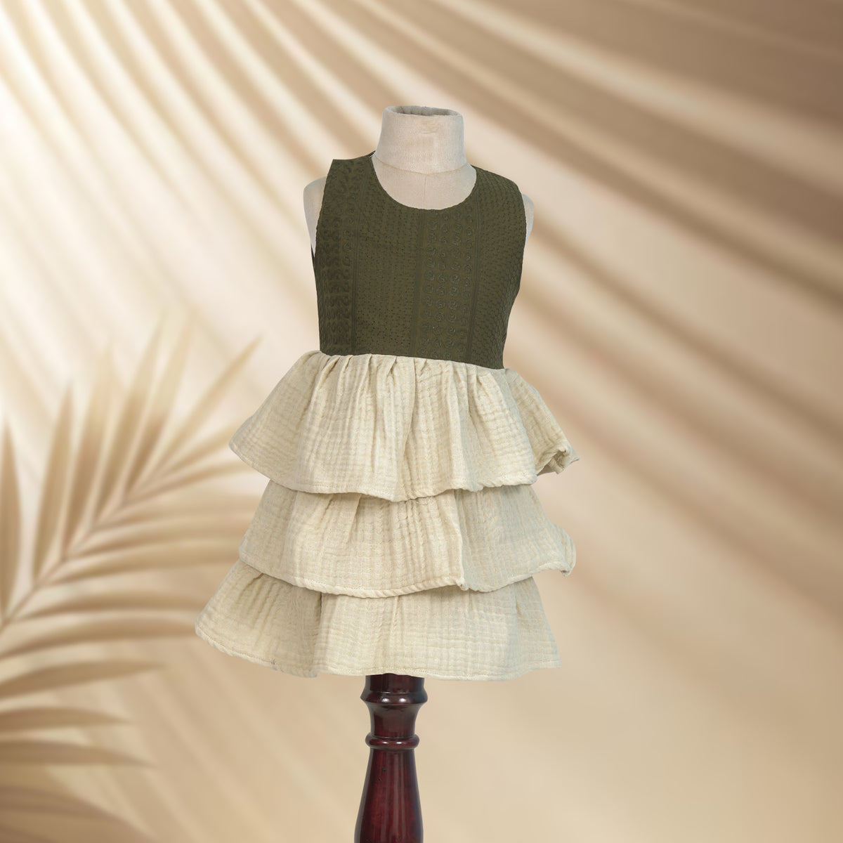 Cotton Muslin Tiered Frock