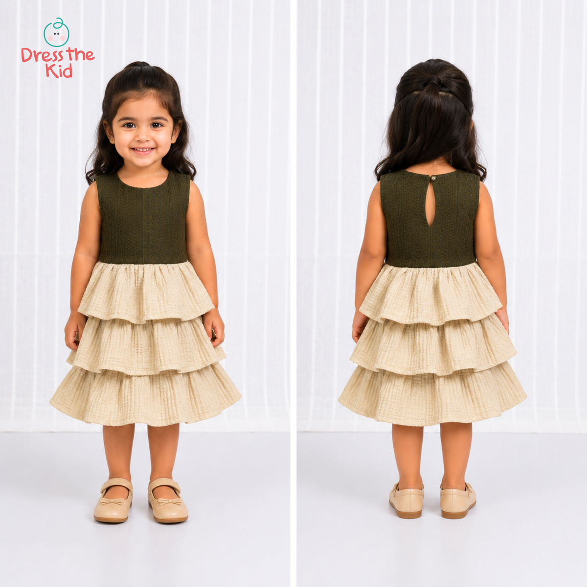 Cotton Muslin Tiered Frock