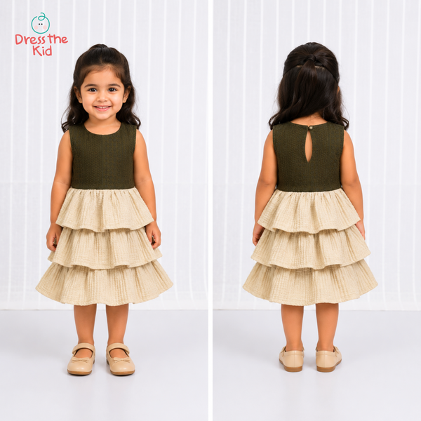 Cotton Muslin Tiered Frock