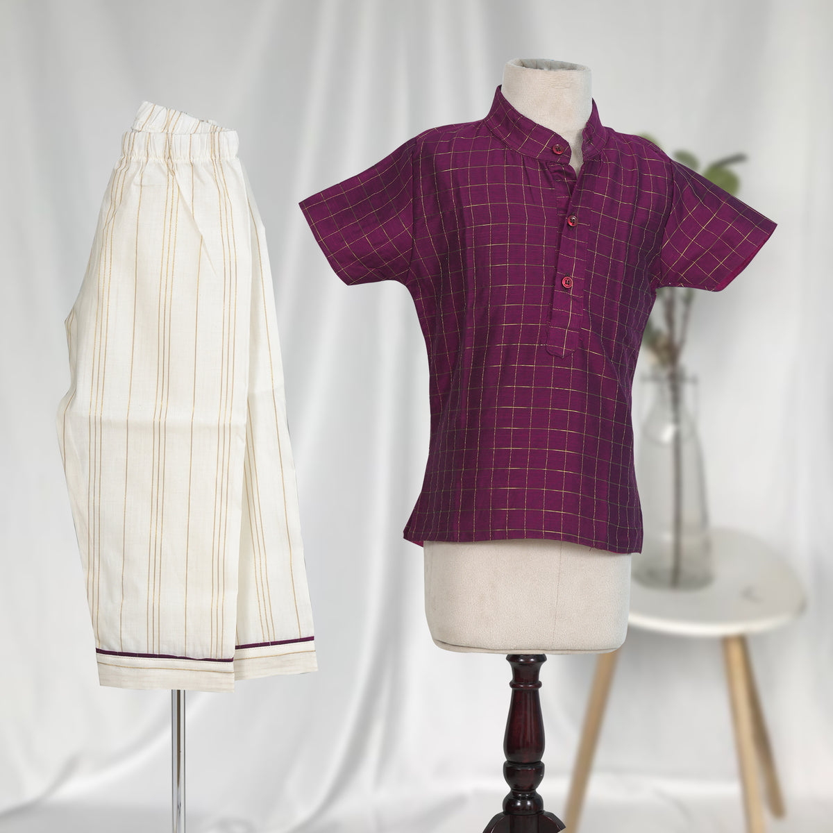 Boys Grape Kurta Set